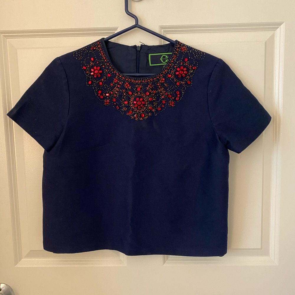 Dazzling C Wonder Embellished Crop Top